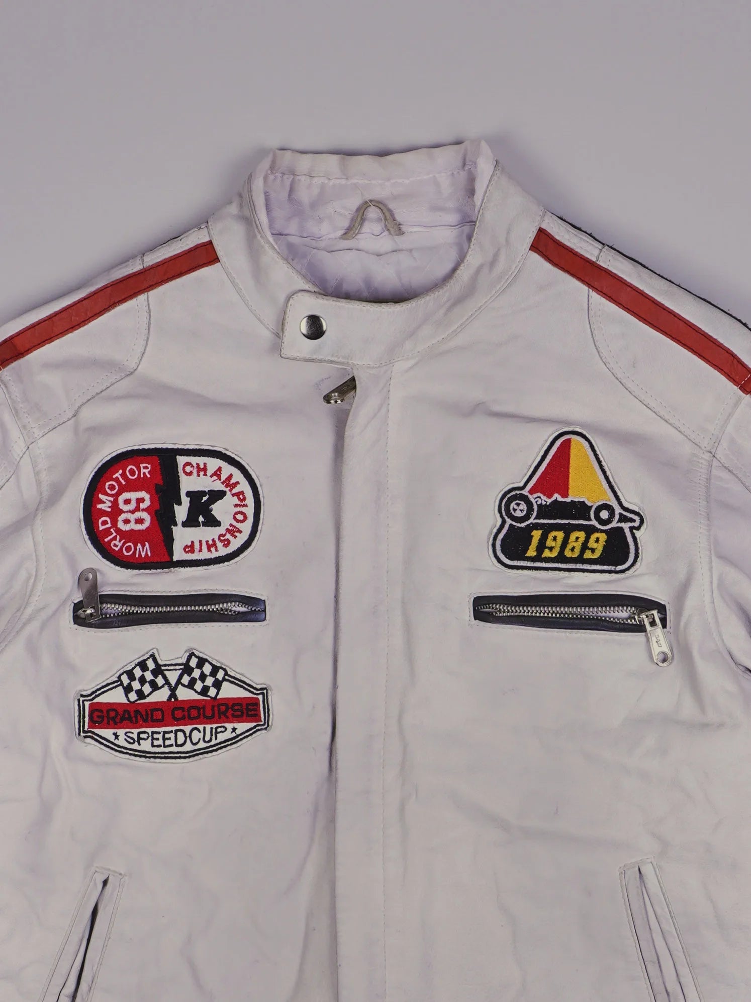 Vintage Kenvelo Racing Lederjacke (S)