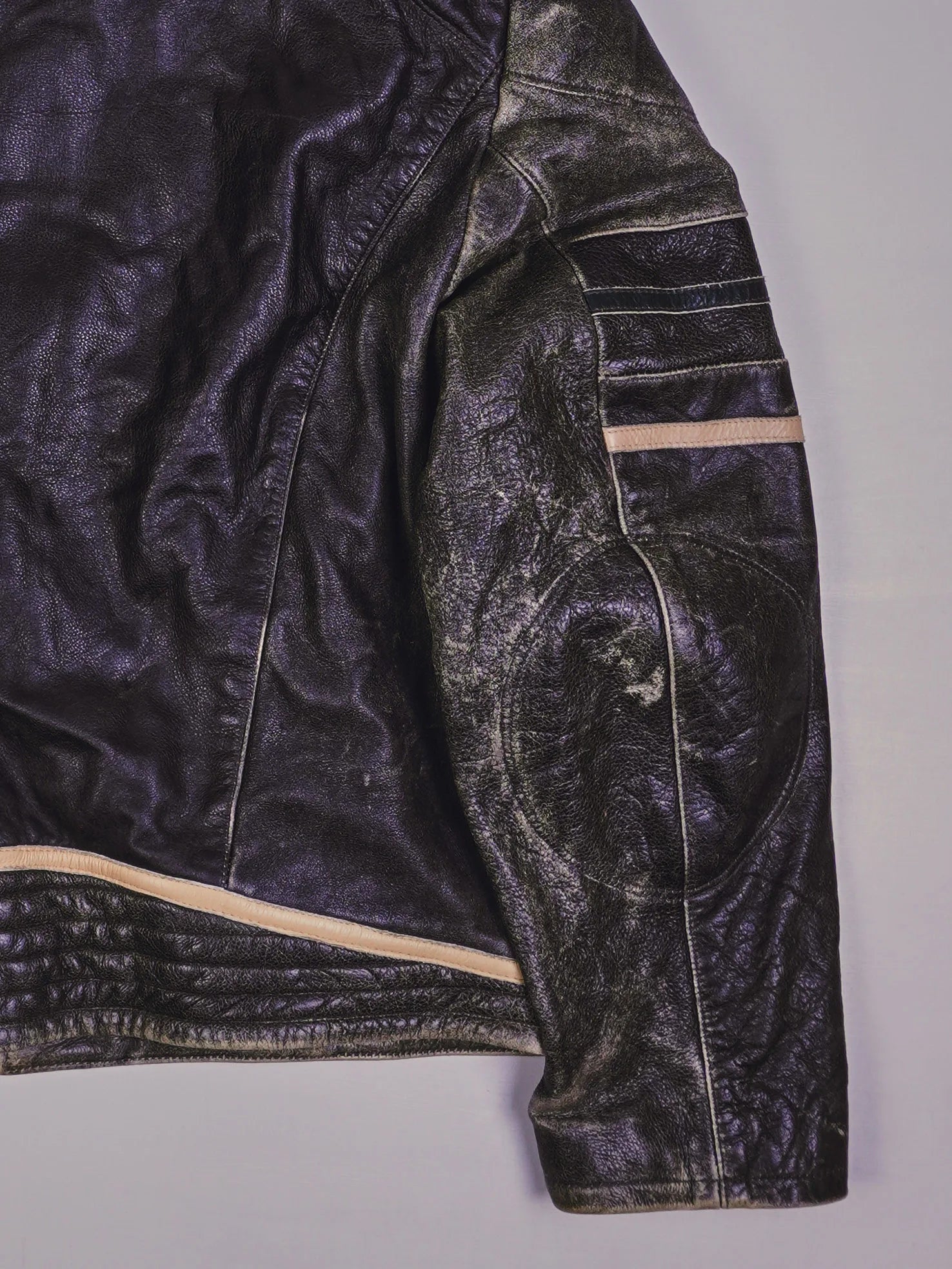 Vintage Mustang Racing Lederjacke (L)