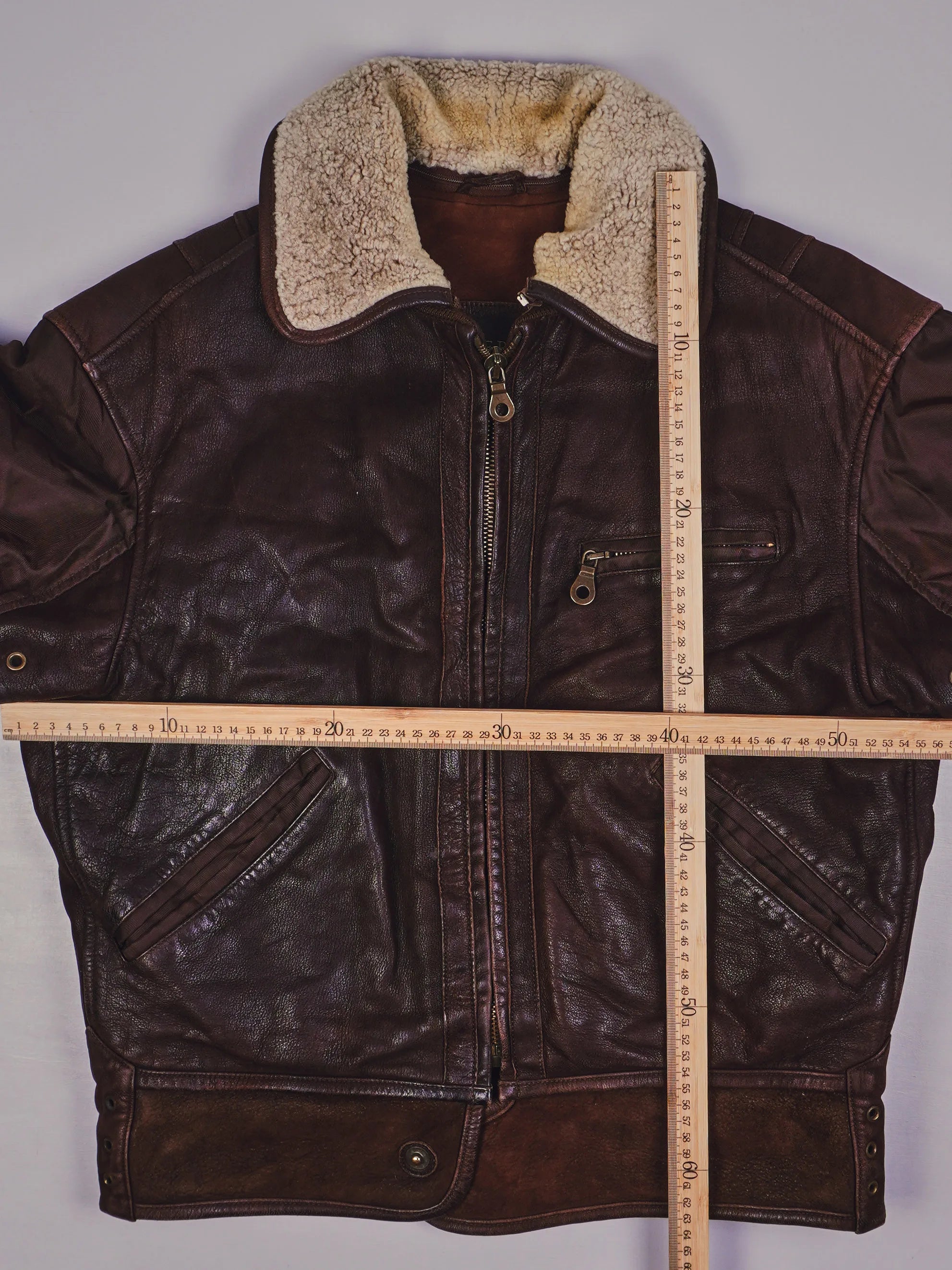 Vintage Zaffers Biker Lederjacke (S)