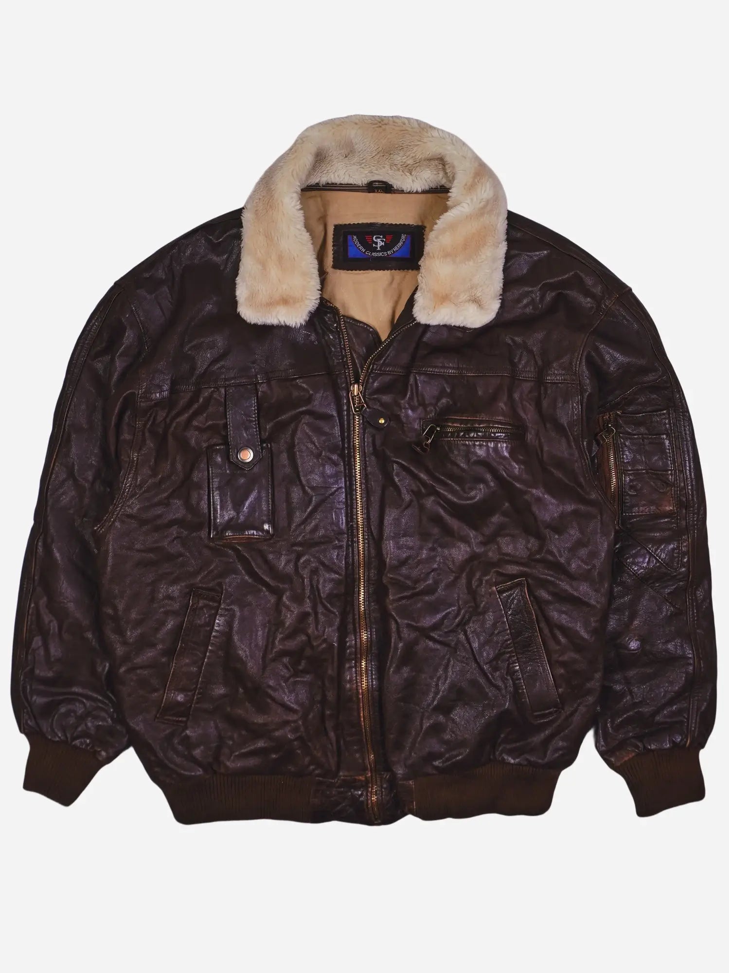 Vintage SF Original Biker Lederjacke (M)