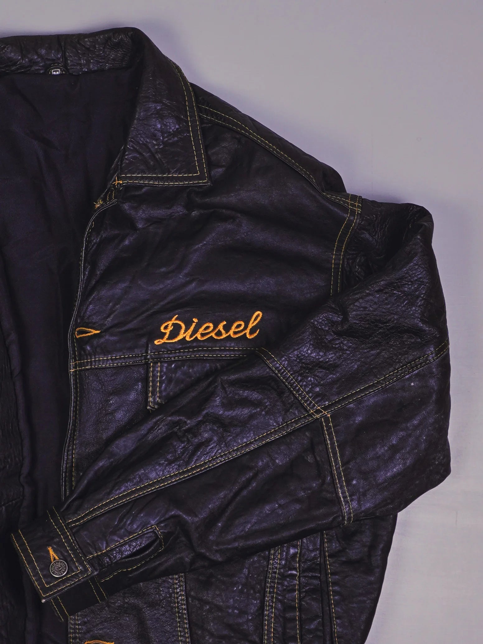 Vintage Diesel Lederjacke (M)
