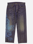 Vintage Printed Jeans (W36)