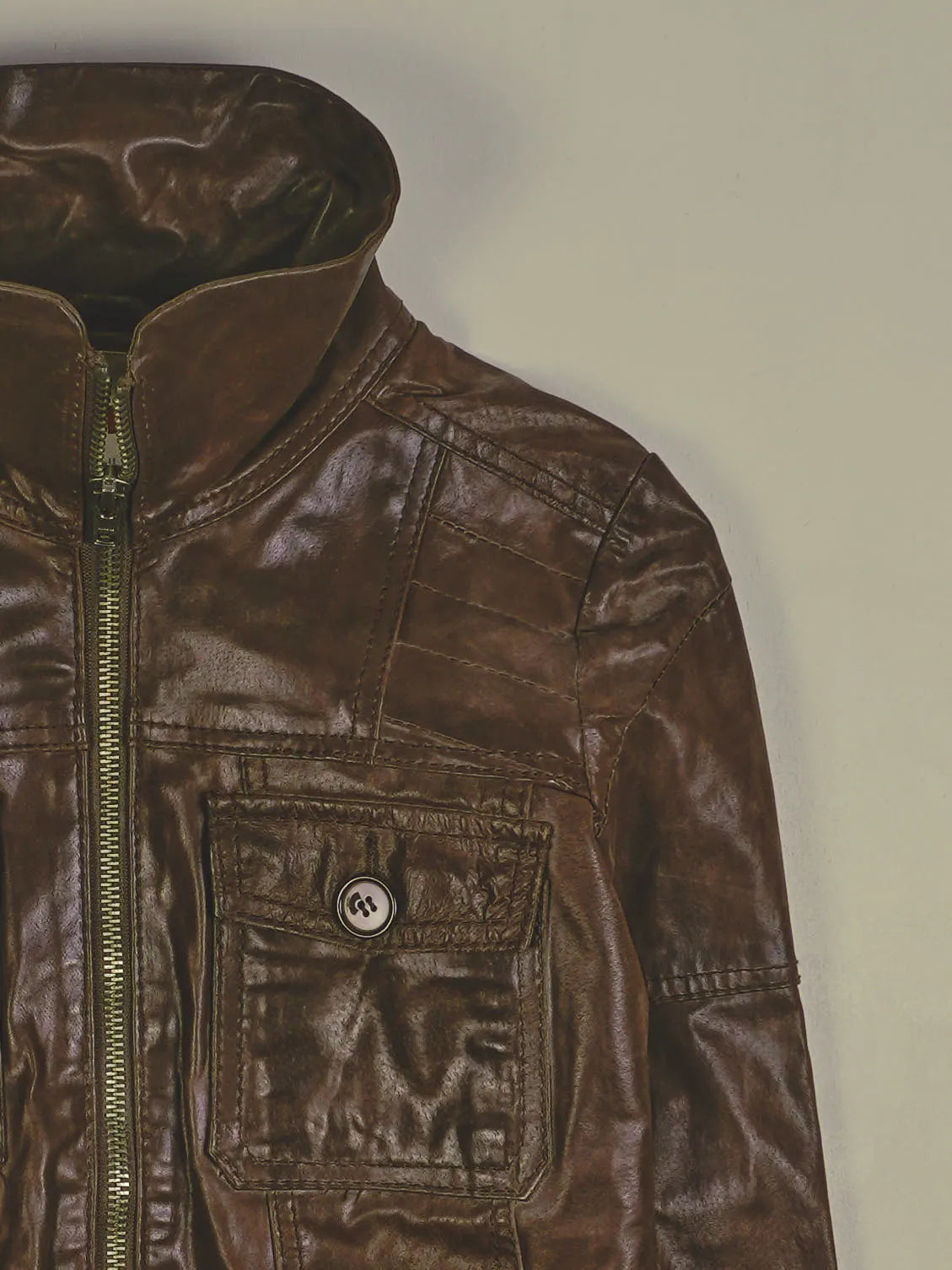 Vintage Lederjacke (XS)