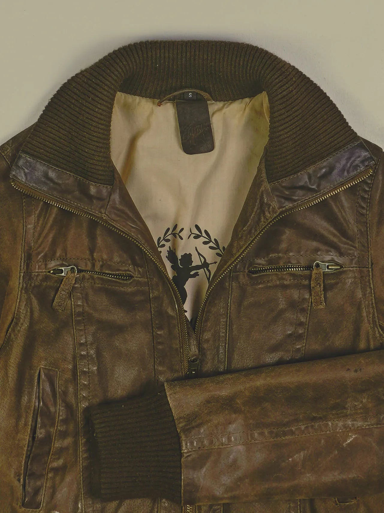 Vintage Lederjacke (XS)