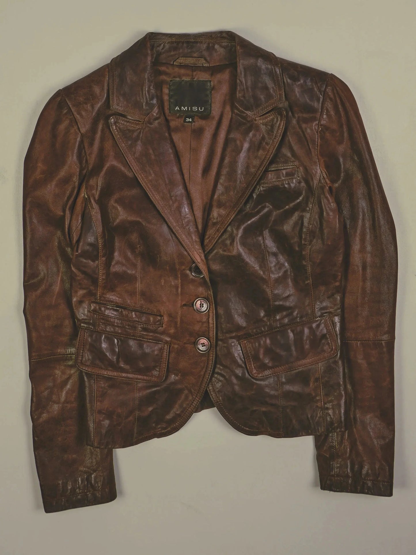 Vintage Lederjacke (XS)