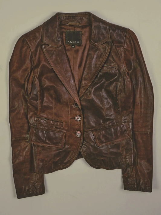 Vintage Lederjacke (XS)