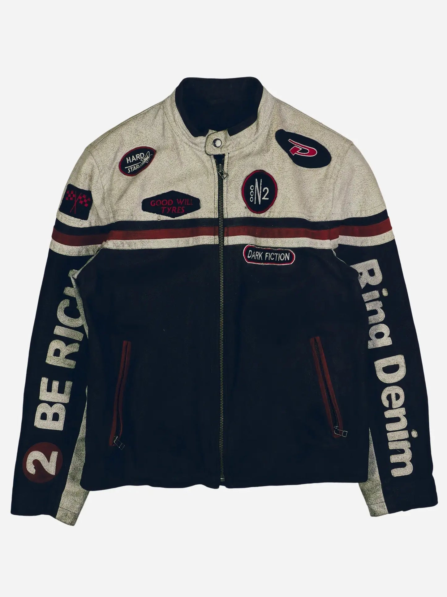 Vintage Racing Lederjacke (M)
