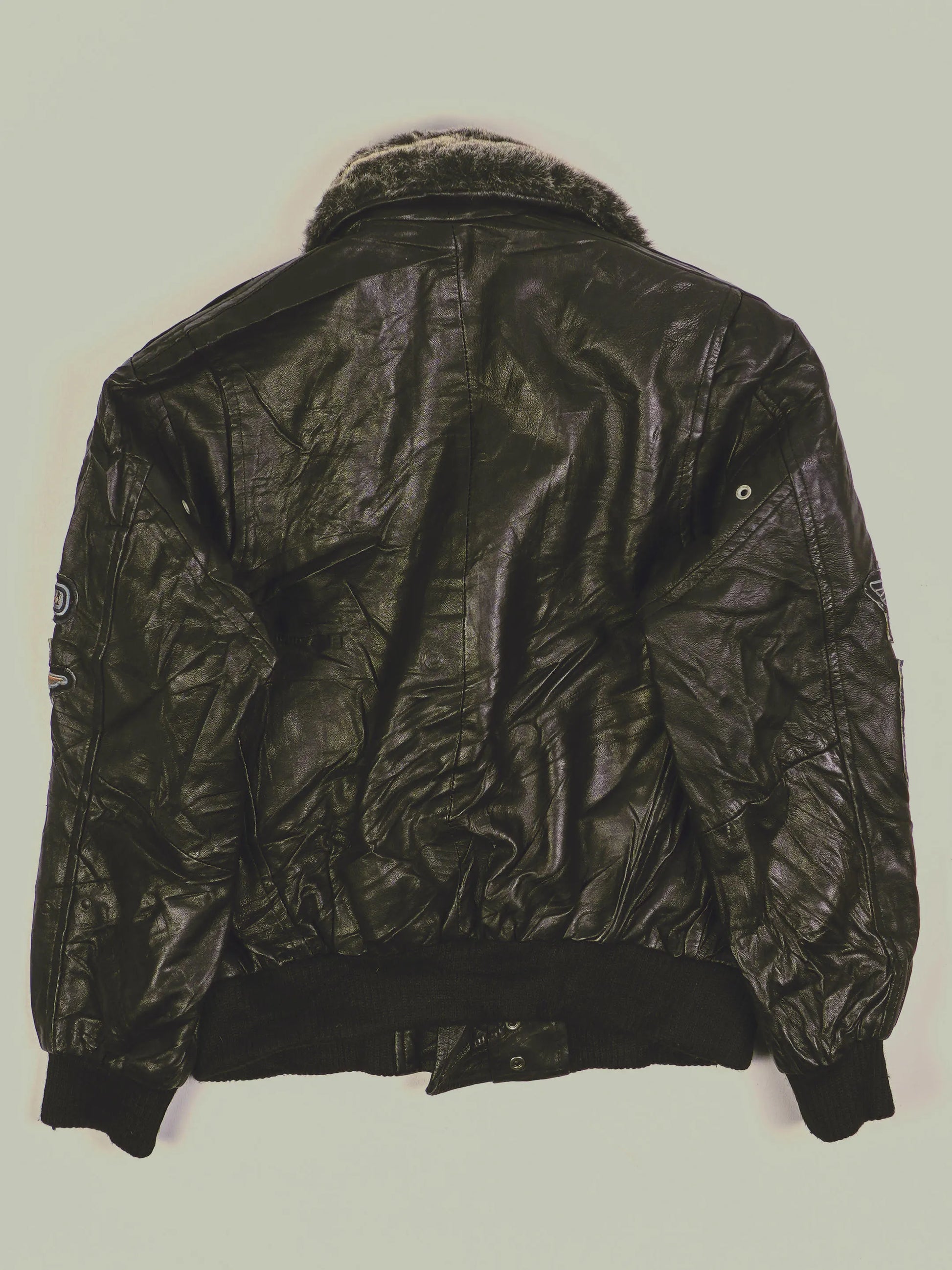 Vintage Red Wood Lederjacke (XS)