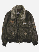 Vintage Red Wood Lederjacke (XS)