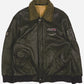 Vintage Army Piloten Lederjacke (L)