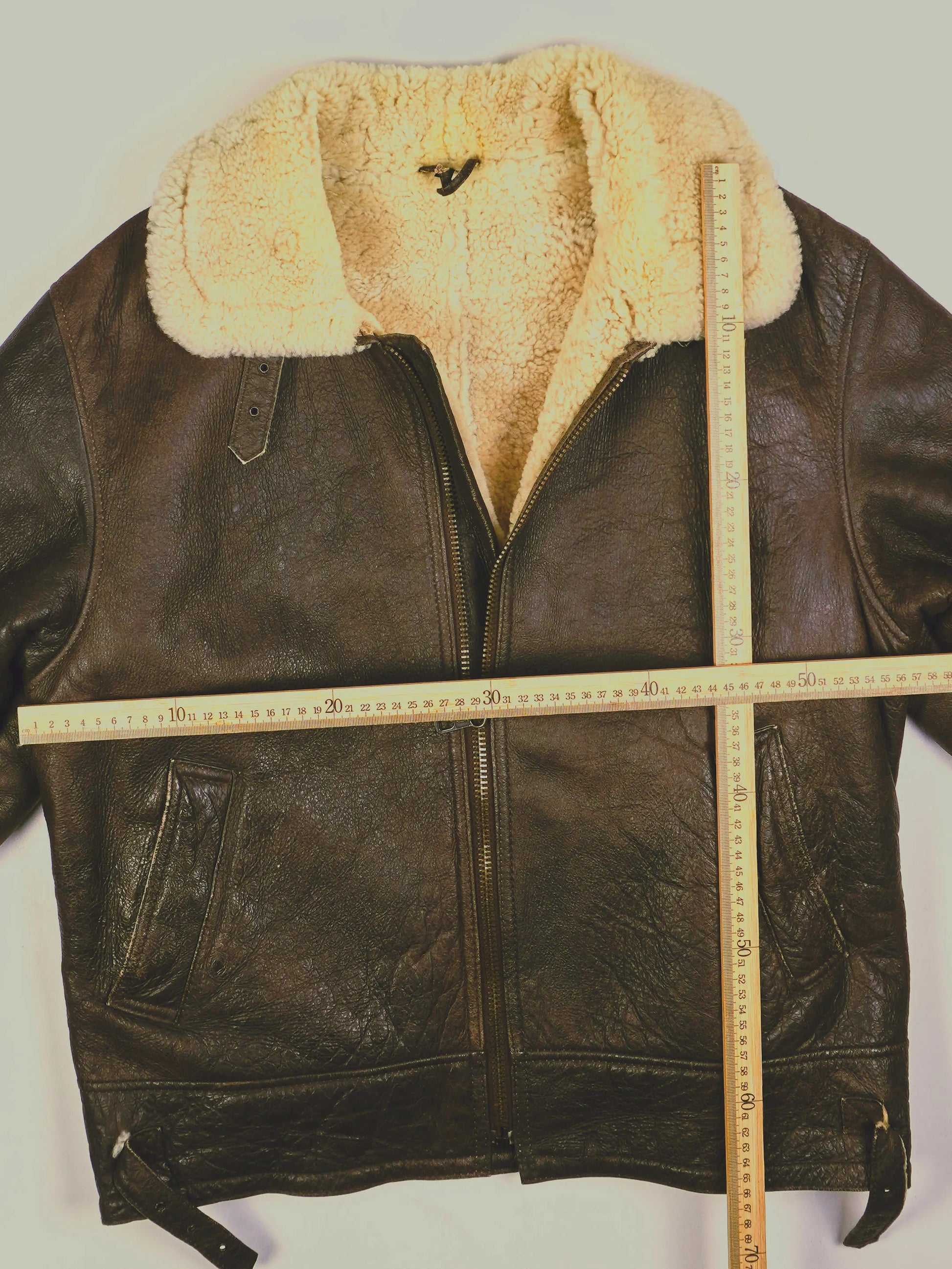 Vintage Piloten Lederjacke (L)