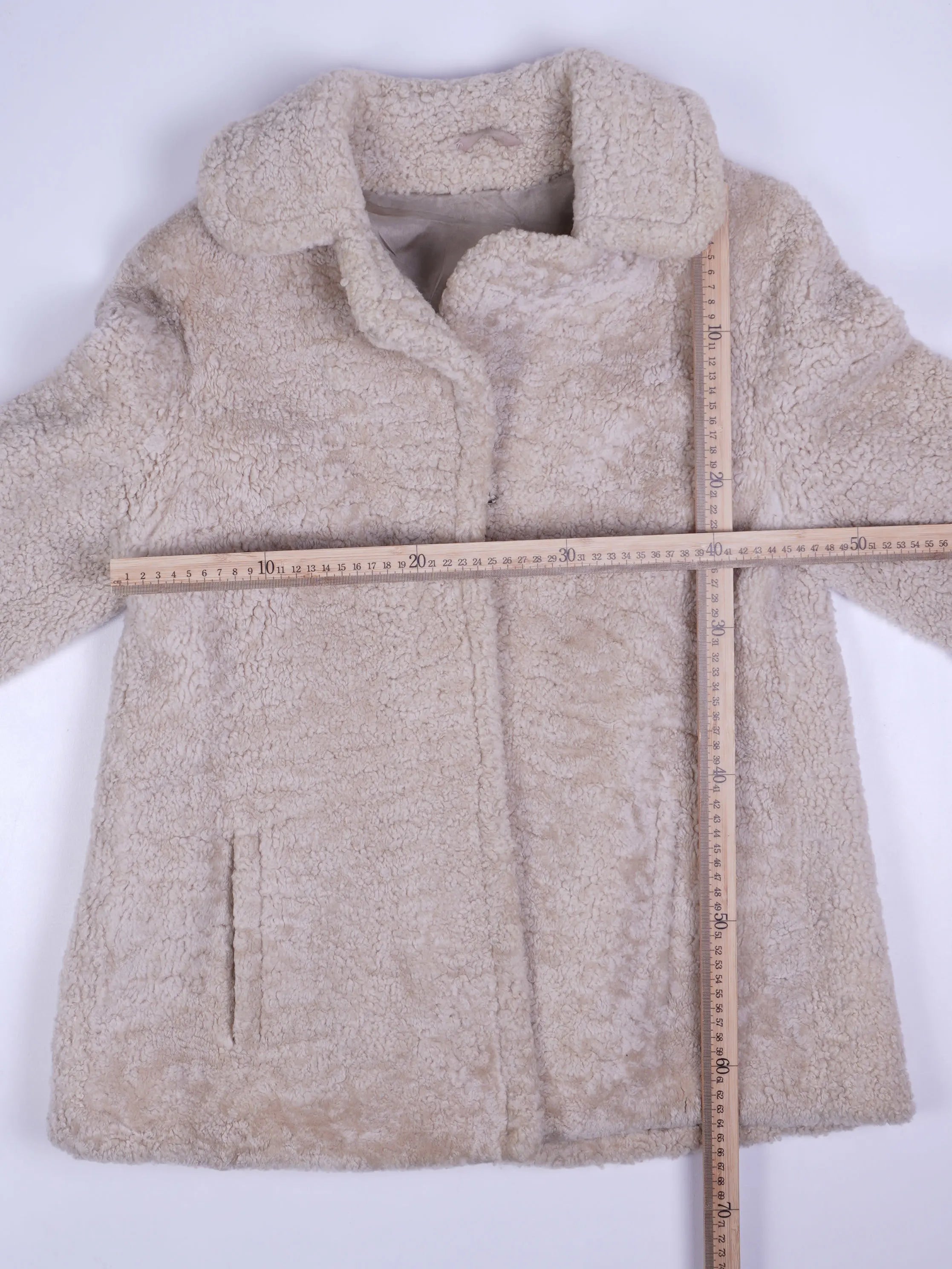 Vintage Felljacke Beige