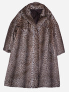 Vintage Mantel Beige Mit Braun-schwarzem Leo-/raubtiermuster