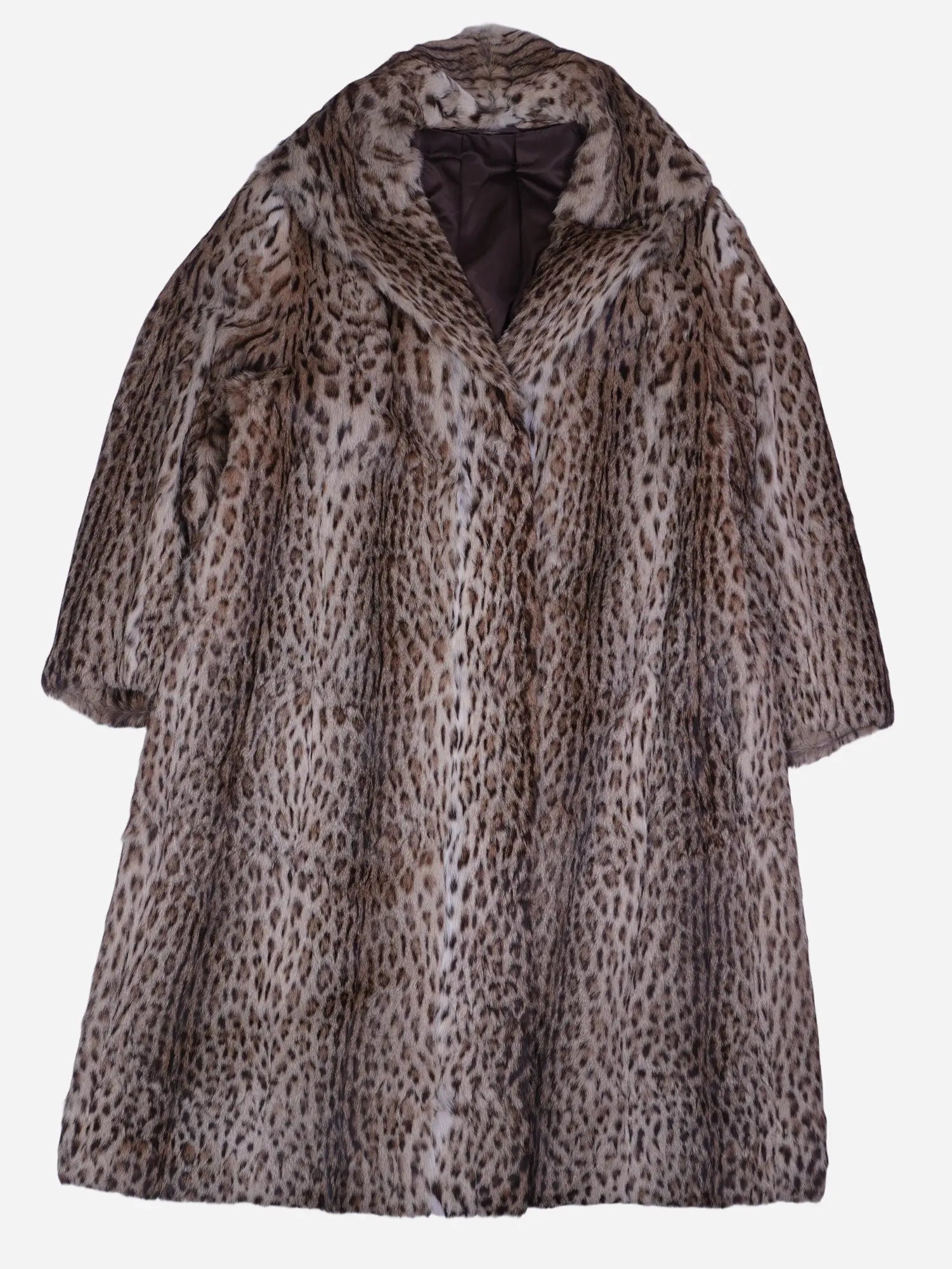 Vintage Mantel Beige Mit Braun-schwarzem Leo-/raubtiermuster