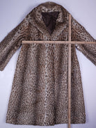 Vintage Mantel Beige Mit Braun-schwarzem Leo-/raubtiermuster