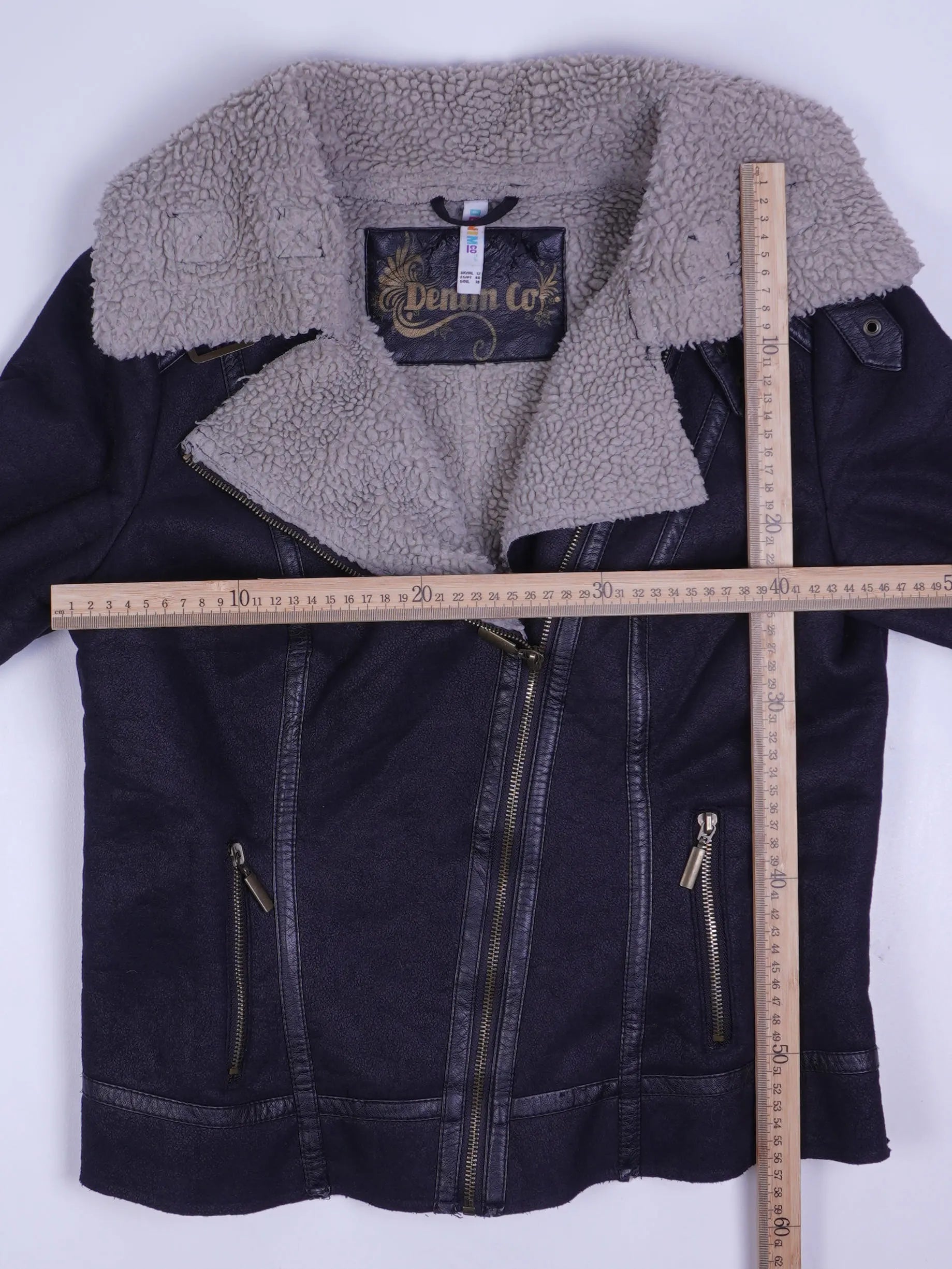 Vintage Lederjacke Schwarz