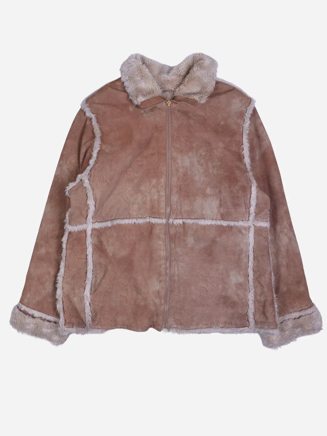 Vintage Felljacke Beige (M)