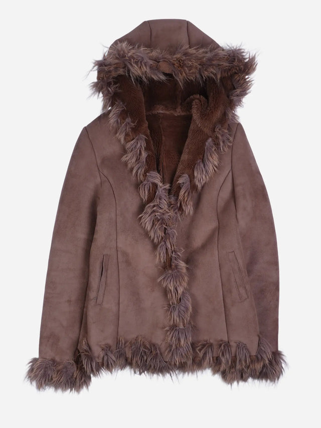 Vintage Felljacke Braun (M)