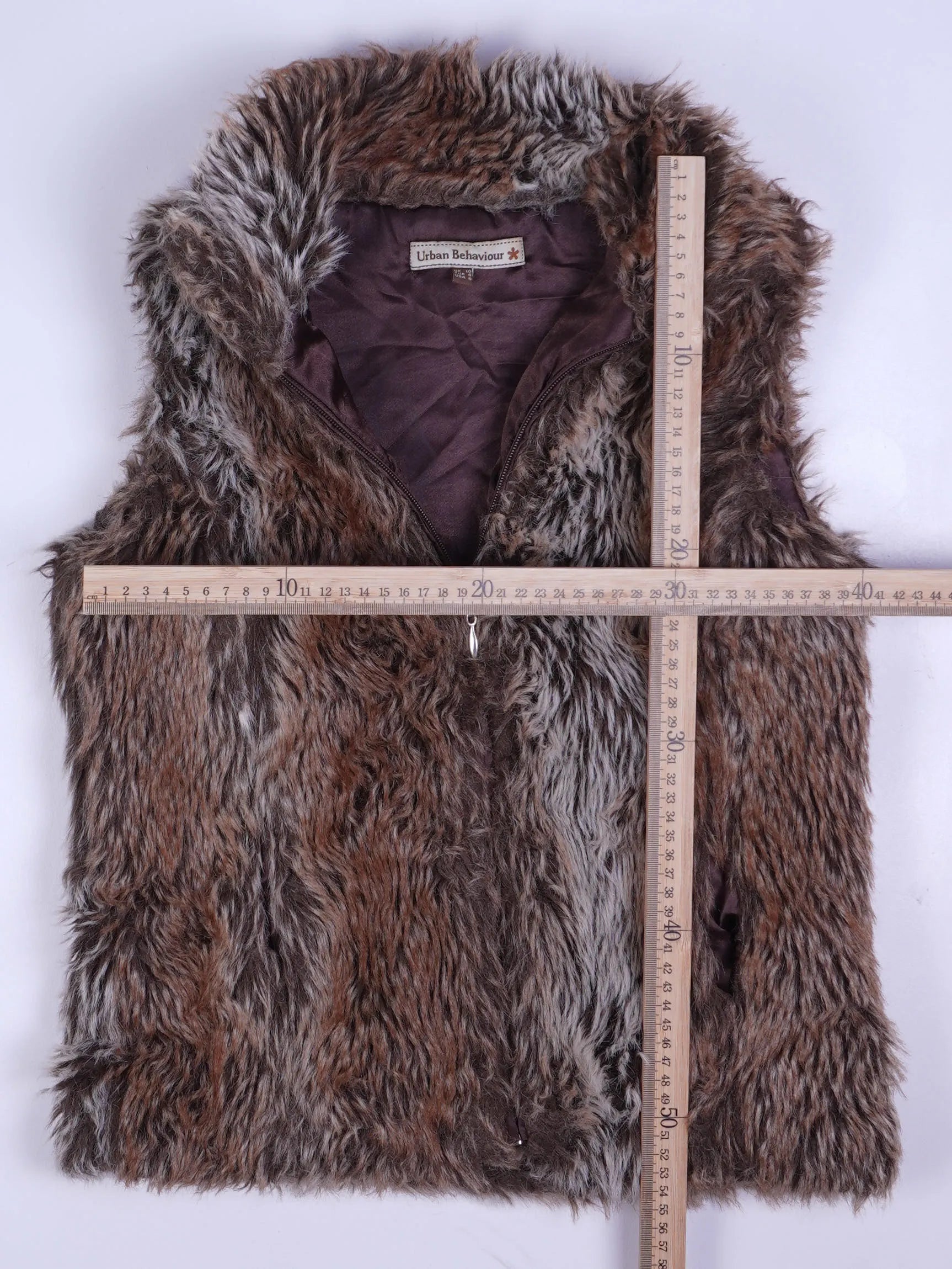 Vintage Weste Braun-grau Meliert