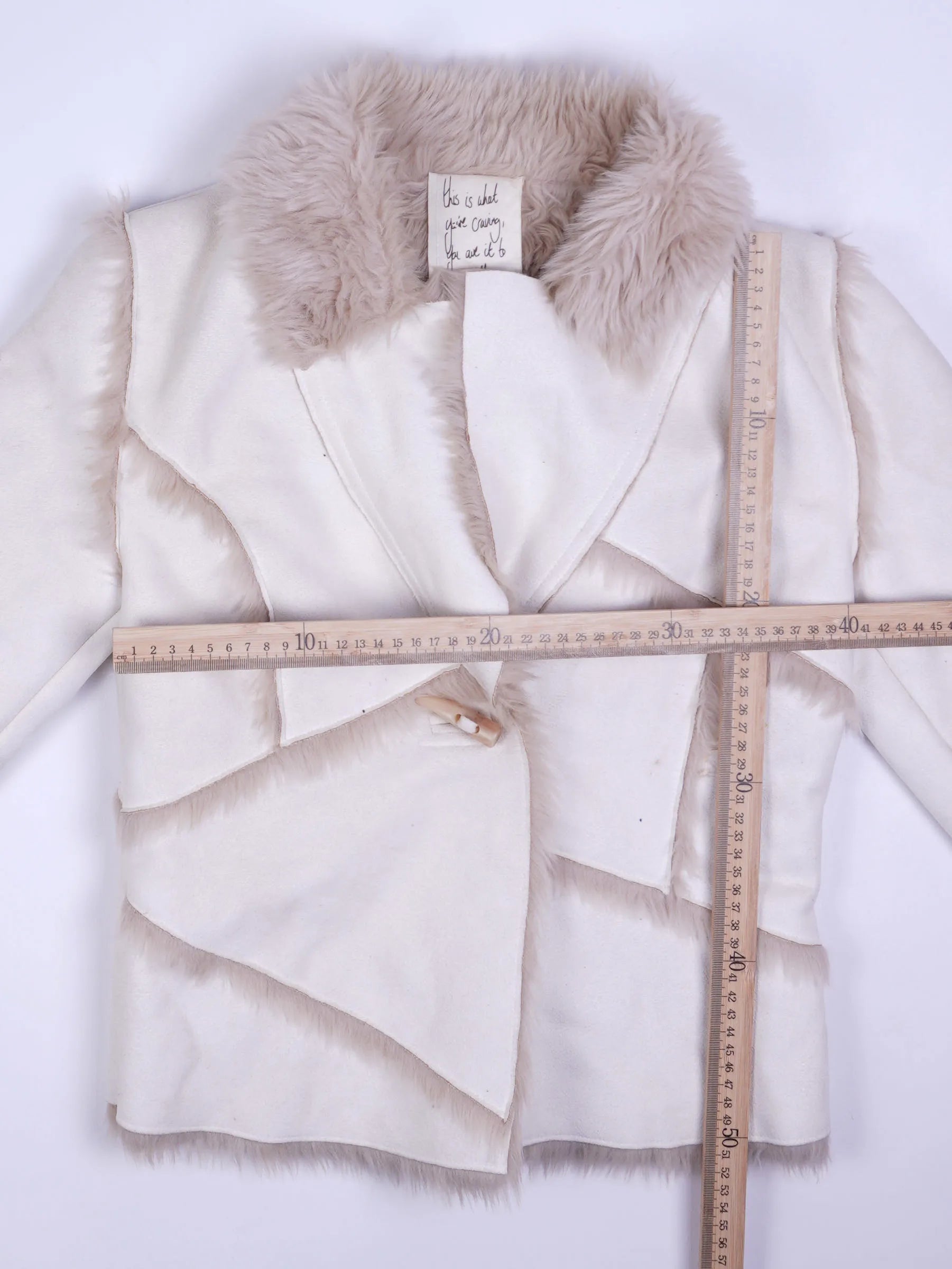 Vintage Felljacke Creme / Beige