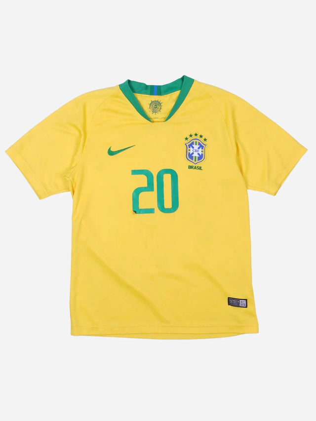 Nike Brasilien Roberto Firmino 20 2018/19 Heim Trikot (XS)
