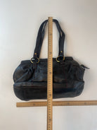 Leder Schulter Tasche Schwarz Y2k