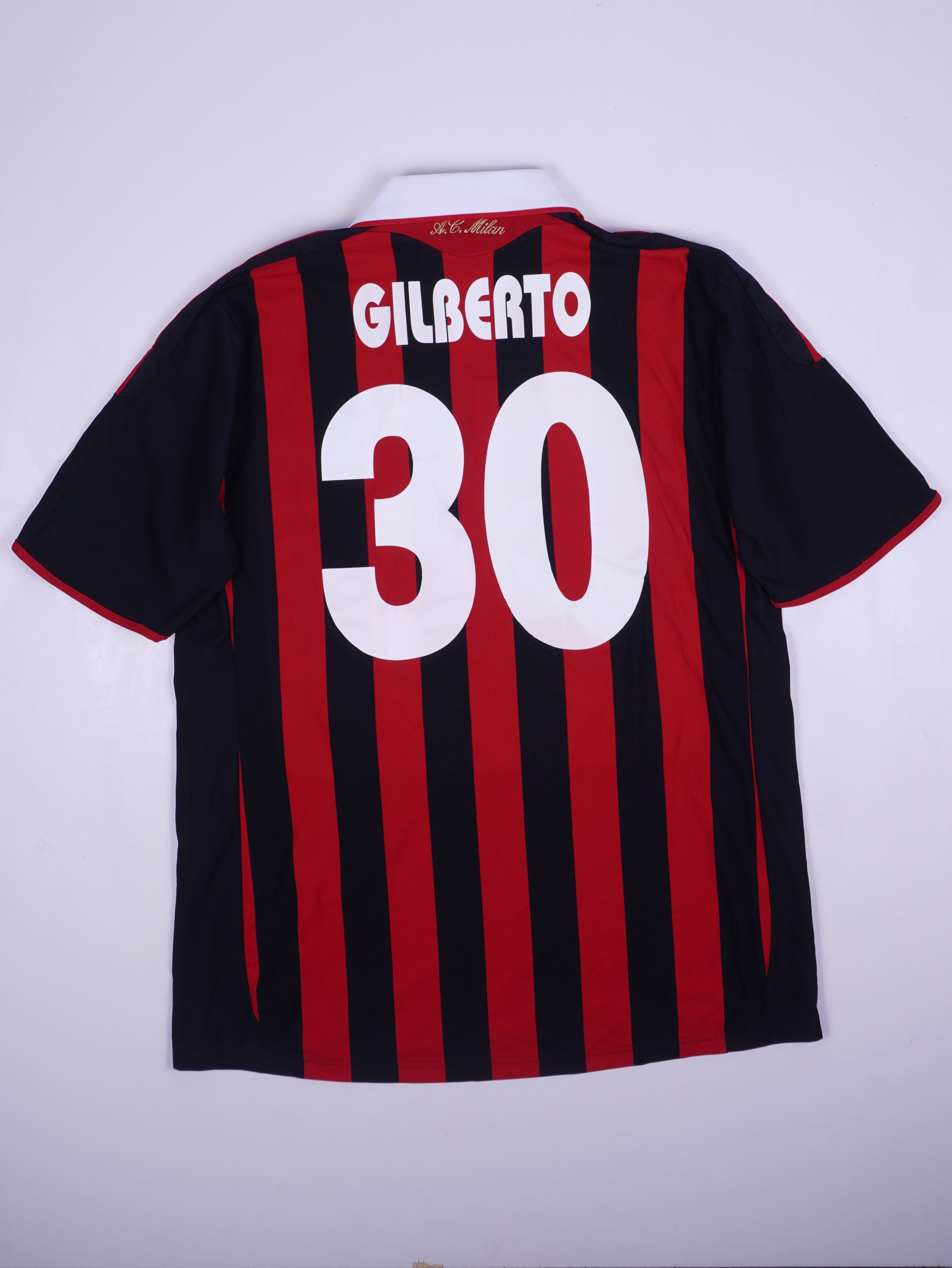 Adidas Ac Mailand Gilberto 30 2007/08 Heim Trikot (L)