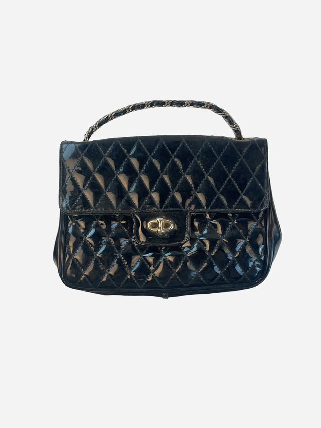 Gesteppt Baguette Tasche Schwarz Y2k