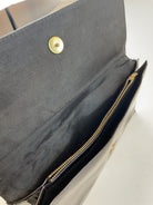 Lackoptik Clutch Tasche Schwarz Y2k