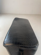 Kroko-prägung Shopper Tasche Schwarz Y2k