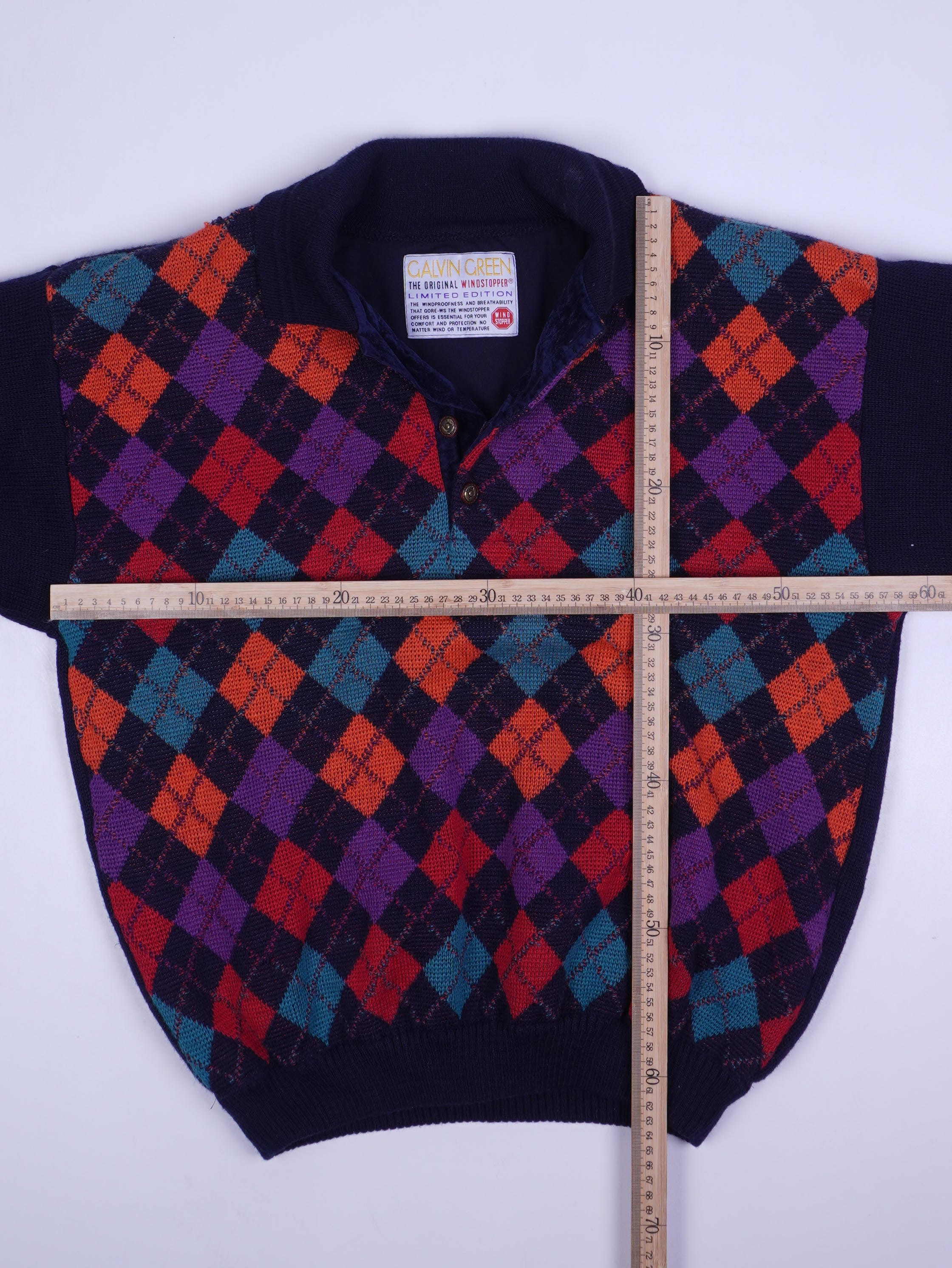 Vintage Half Button Sweater (M)