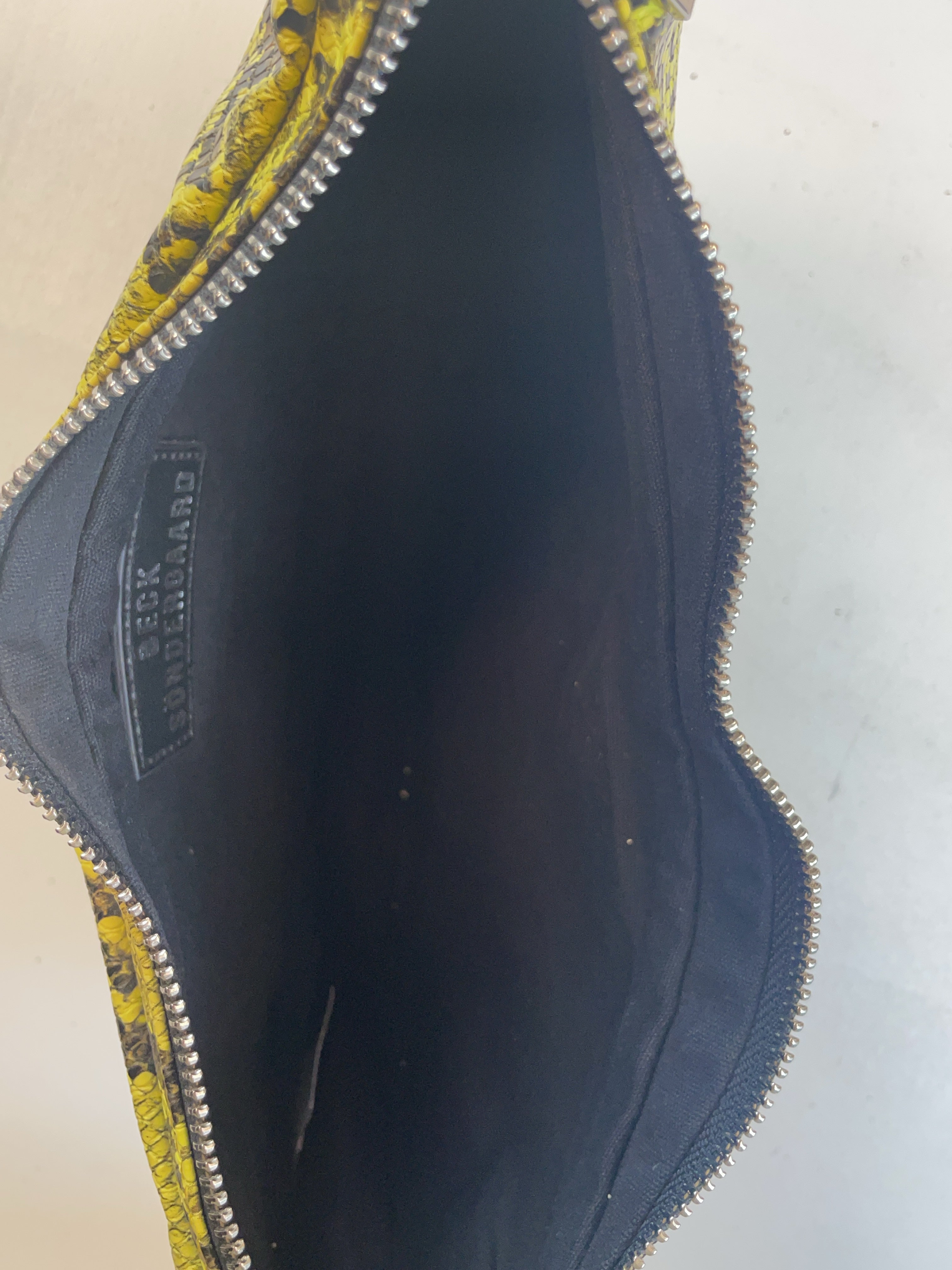 Schlangenmuster Baguette Tasche Gelb Y2k