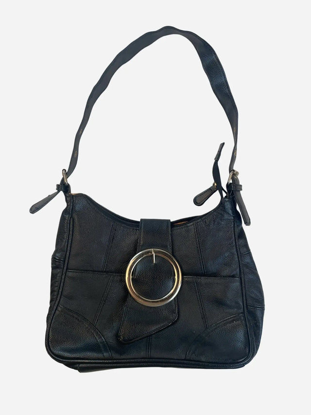 Patchwork Schulter Tasche Schwarz Y2k