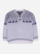 Vintage Half Button Sweater (XL)