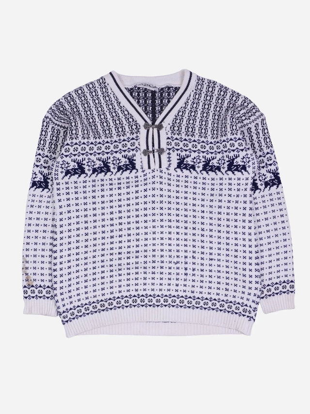 Vintage Norweger Strickpullover (XL)
