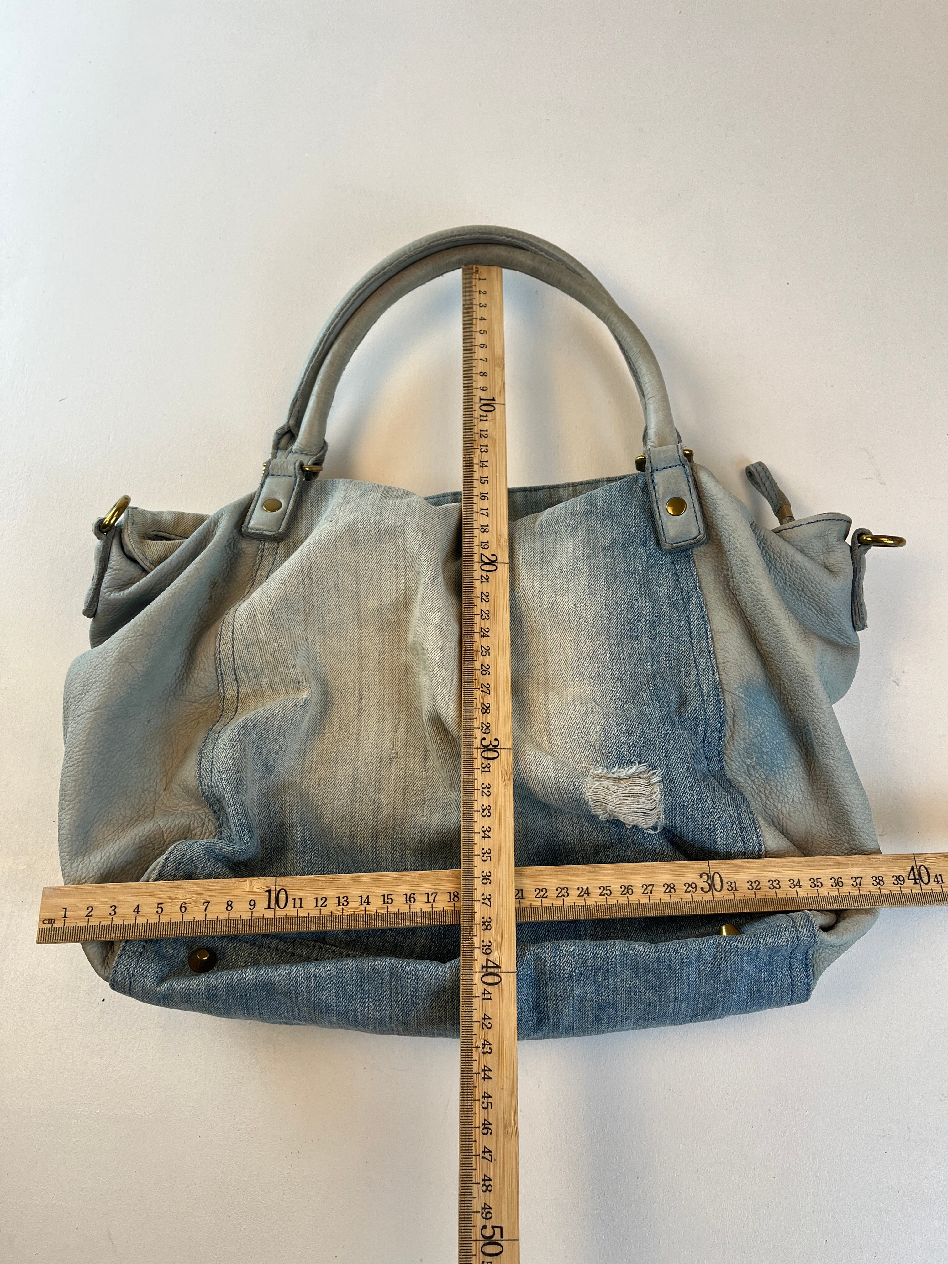 Vintage Liebeskind Jeans Tasche Blau
