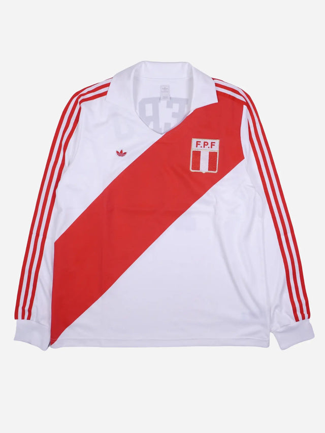 RETRO Adidas Peru 10 1978 Heim langärmeliges Trikot (L)