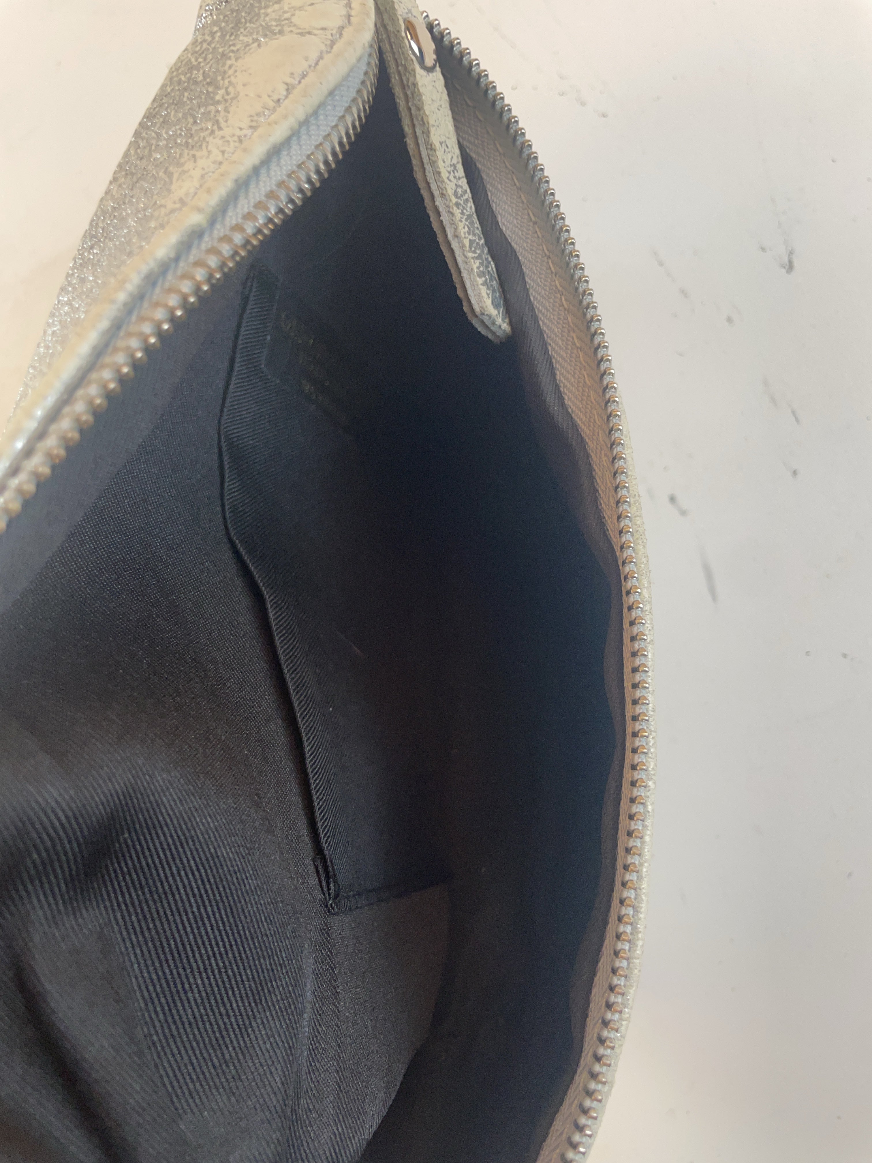 Metallic Clutch Tasche Silber Y2k