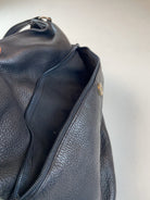 Leder Schulter Tasche Schwarz Y2k