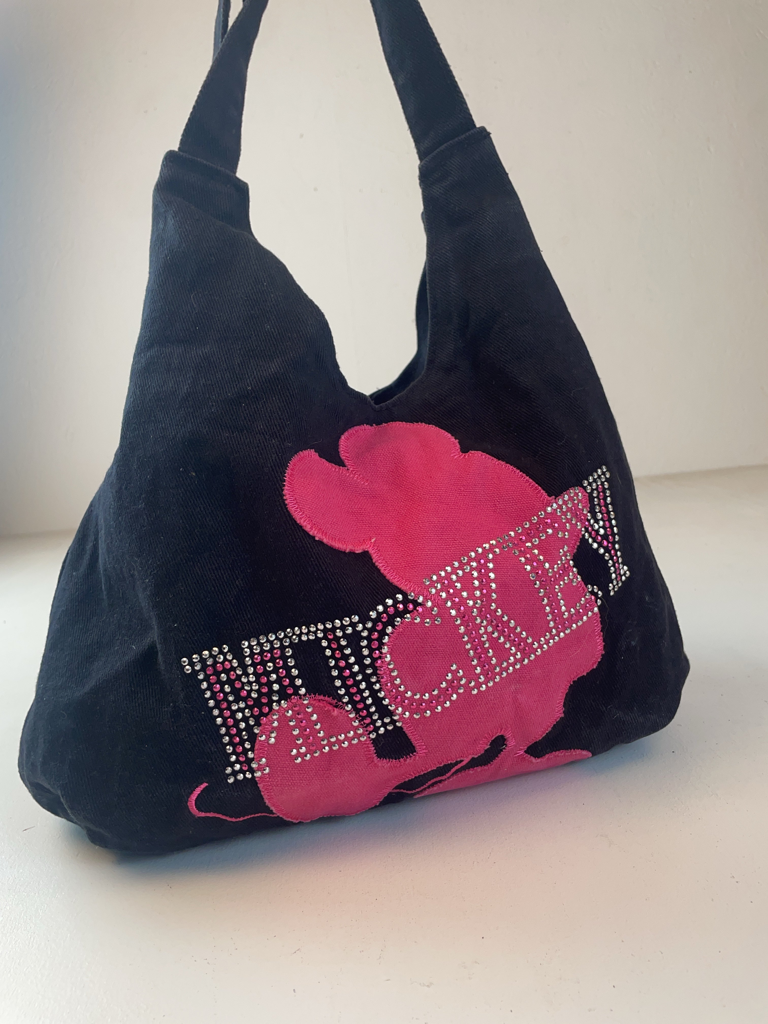 Mickey Schulter Tasche Schwarz Y2k