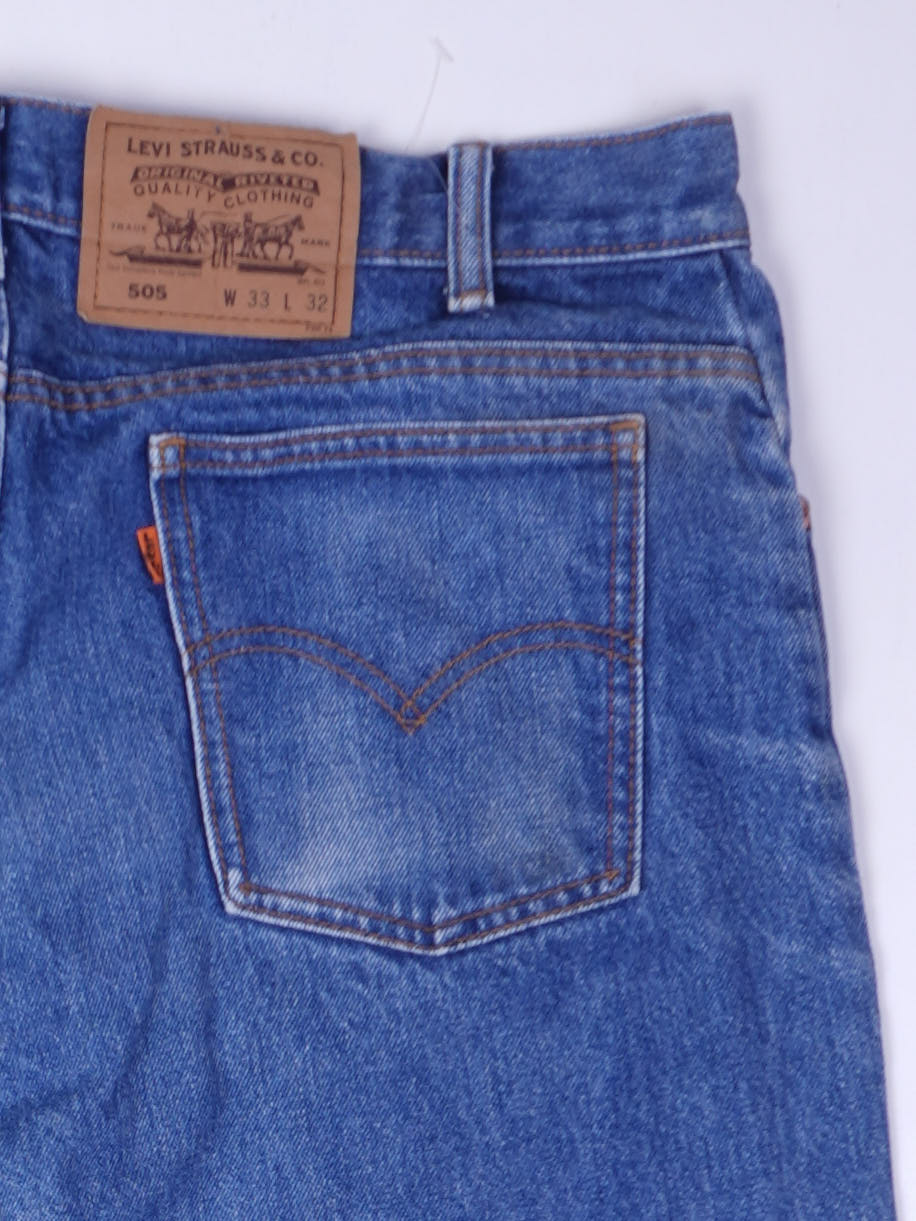 Levis 505 Straight Leg Jeans (W33)