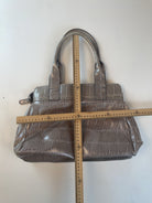 Krokooptik Schulter Tasche Grau Y2k