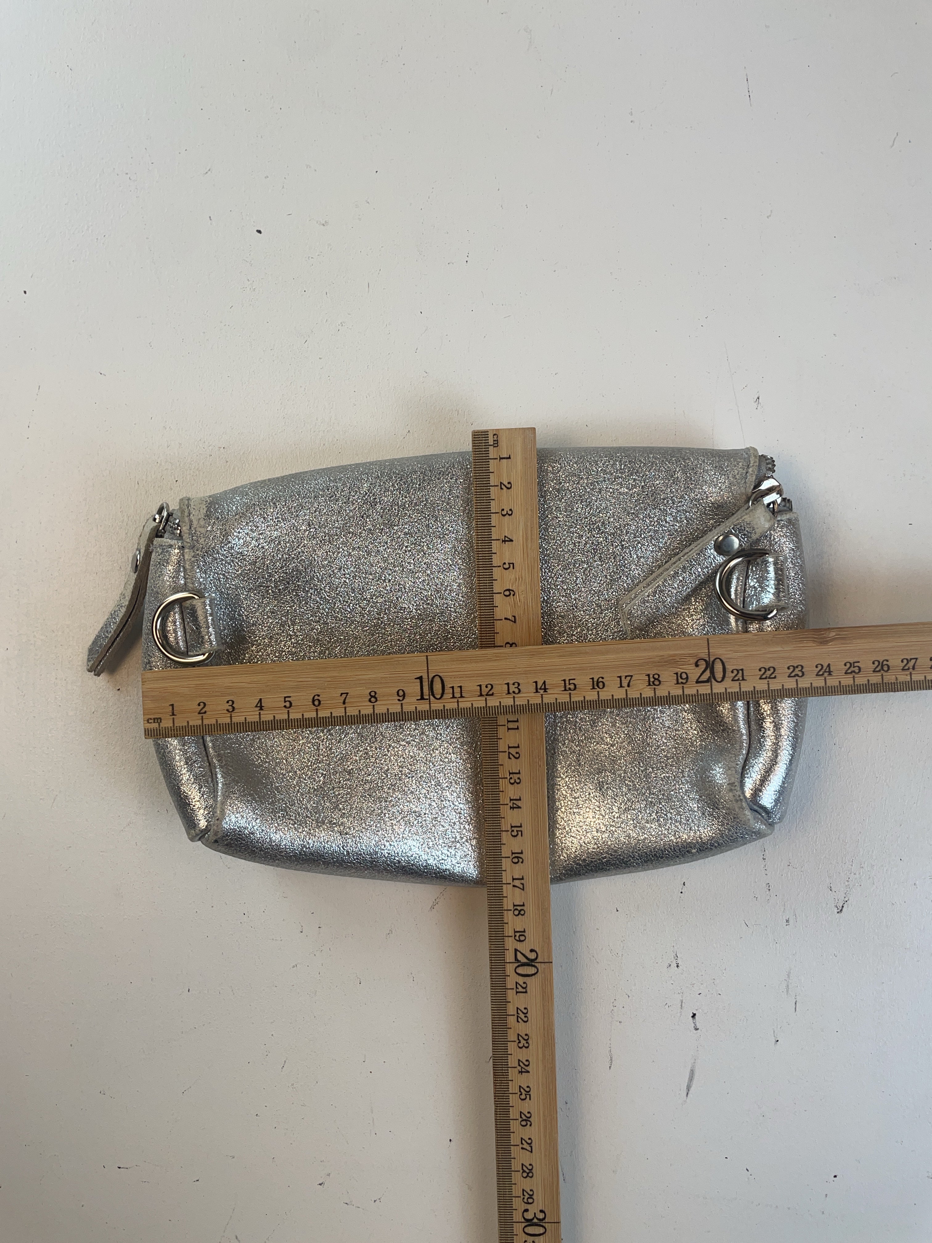 Metallic Clutch Tasche Silber Y2k