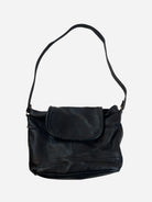 Leder Schulter Tasche Schwarz Y2k