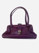 Kroko Schulter Tasche Lila Y2k