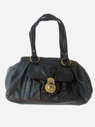 Leder Schulter Tasche Schwarz Y2k