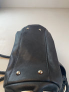 Glattleder Schulter Tasche Schwarz Y2k