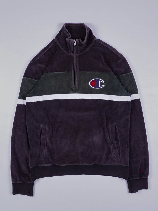 Champion Samt Halfzip Sweater (S)
