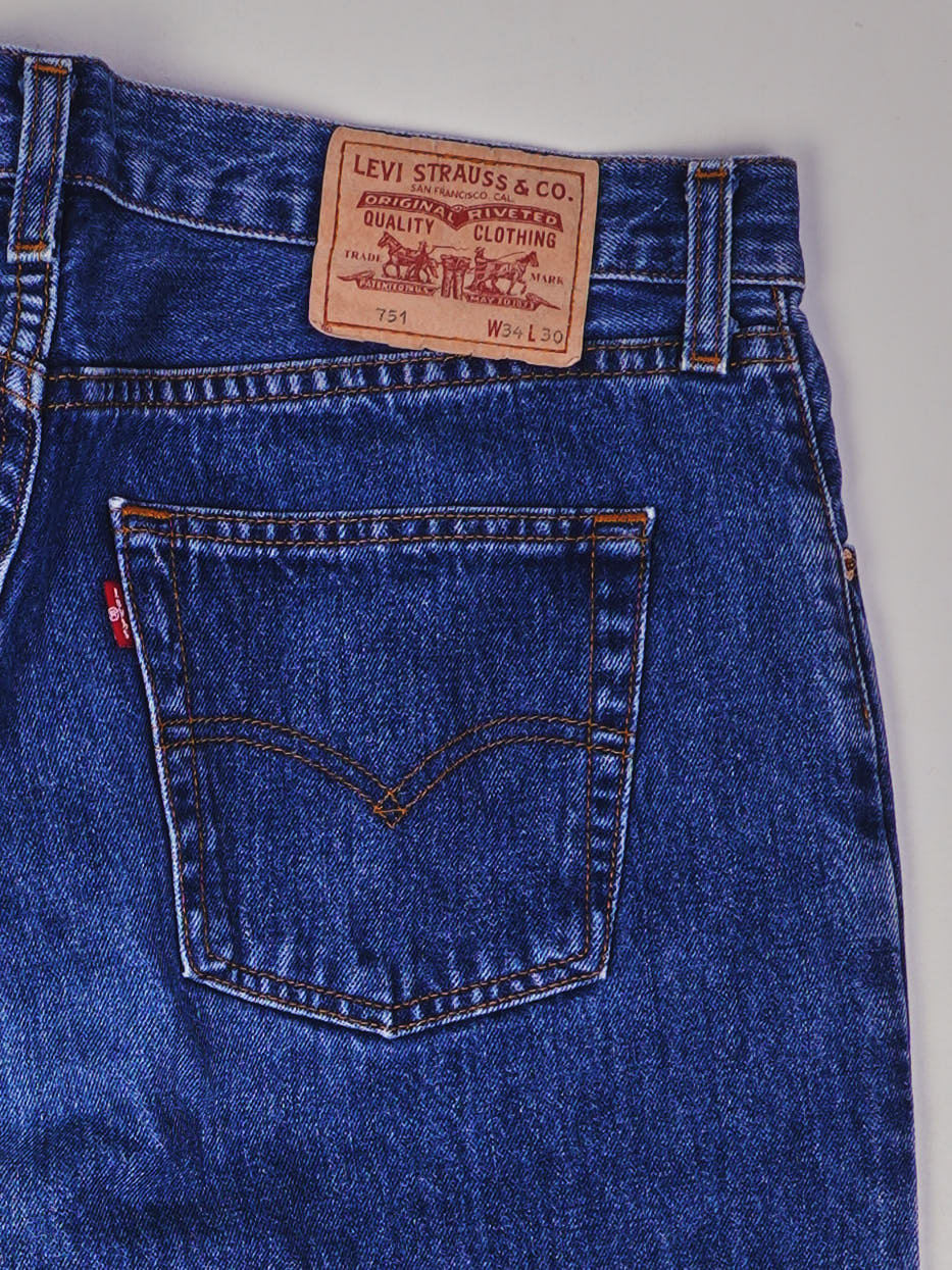 Levis 751 Straight Leg Jeans (W34)
