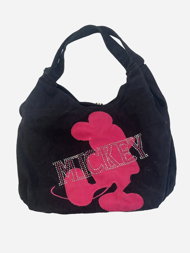 Mickey Schulter Tasche Schwarz Y2k
